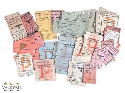 Set of Many Rationings Cards or Coupons For Food For Poles During German Occupation. Shipping 