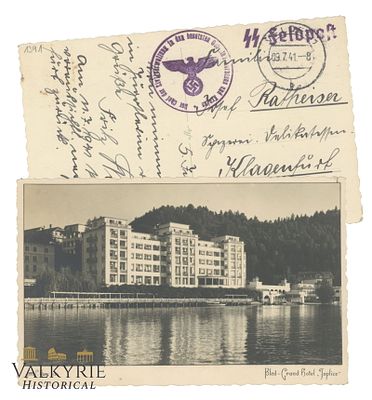 German SS-Feldpost Postcard With Photo Grand Hotel Toplice in Bled (Slovenia) - Circulated. 