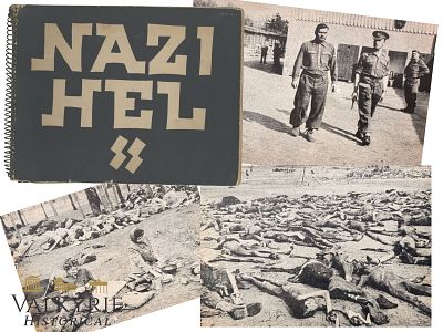 Postwar Dutch Booklet "Nazi Hel SS" With Photos of Atrocities of Different Nazi Concentration 