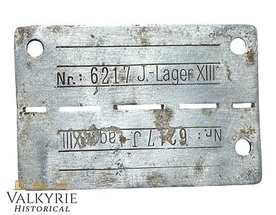 Relic Condition Ground Dug ID Tag of a Prisoner of War in German POW J-Lager XIII- Gaismannshof. 