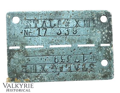 Relic Condition Ground Dug ID Tag of a Prisoner of War in German Stalag XIII B - Weiden. Relic 