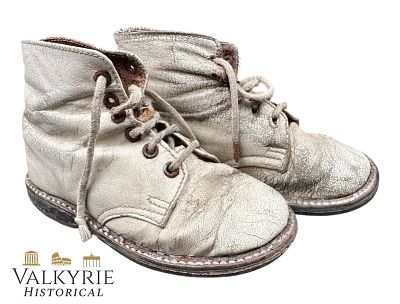 Touching Pair of Leather Boots That Belonged to a Child or Young Boy or Girl Somewhere in 