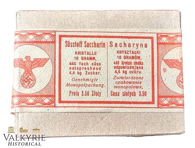 WWII German General Government Saccharin Monopoly Package (Sacharyna / S&uuml;ssstoff) – 10g. < WWII 