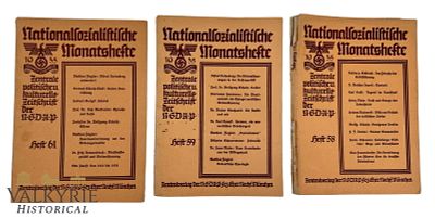 3 Numbers of the NSDAP Published Magazine "National Socialist Monthly Notebook" 1935. Central 