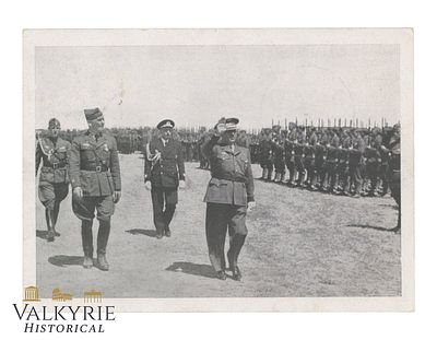 German Commemorative Postcard of the Return of the Legion Condor After Spanish Civil War. With 
