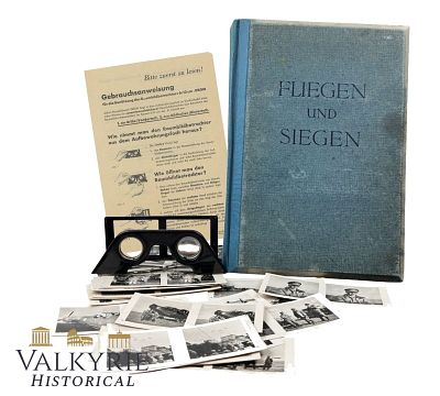 Rare German Stereoscopic Photo Album "Flight and Victory" by Heinz Orlovius. 87 pages. 100 3D 