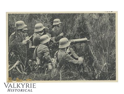 German Postcard With Photo Showing Wehrmacht Soldiers With Heavy Machinegun - Circulated in 