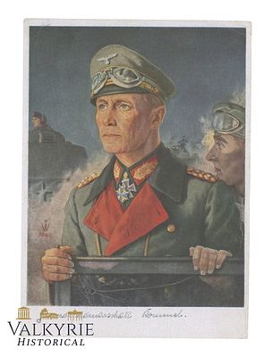 German Postcard With Artwork of Wilrich of Generalfeldmarschall Erwin Rommel. Non-circulated. 