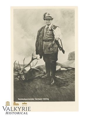 German Propaganda Postcard With Portrait of Hermann Goering as Reich Hunting Master 