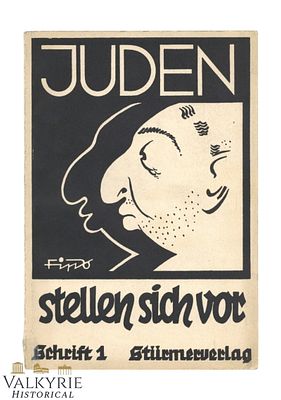 German Anti-Semitic Booklet Published by "Der Sturmer Verlag" "Jews Introduce Themselves" 1934. 