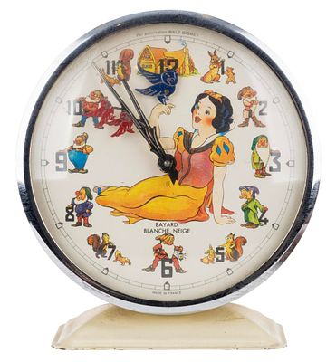 A "Snow White and the Seven Dwarfs" Alarm Clock. (Bayard, 1940s-50s) A "Snow White and the 