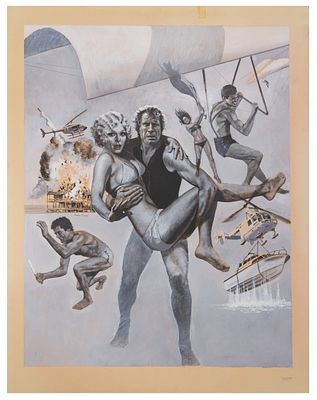 A "The Fantastic Seven" Original Poster Painting. (Carolco/Martin Poll Productions, 1979) An 