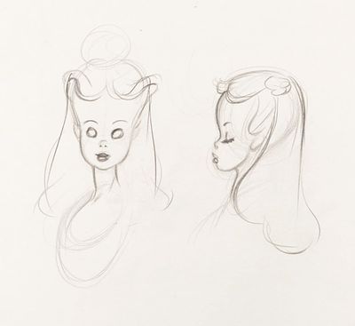 A "Fantasia" Centaurette Development Drawing. (Disney, 1940) An original character study 