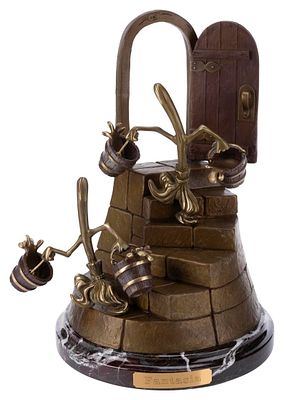 A Bronze "Fantasia" Sorcerer's Apprentice Sculpture. (Disney, 1990s-2000s) A bronze sculpture 
