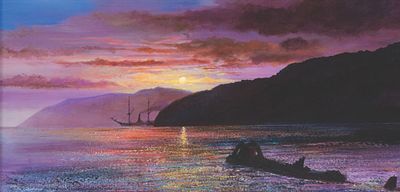 A Peter & Harrison Ellenshaw "20,000 Leagues Under the Sea" Canvas Print. (Disney, 2004) A 