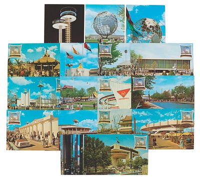 A Collection of New York World's Fair Postcards. (New York World's Fair, 1964-65) A set of 32 