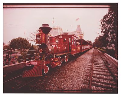 An Oversized Disneyland Railroad Photograph. (Disneyland, 1980s-90s) An oversized photo of the 
