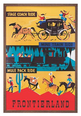 A Frontierland Attraction Poster Print. (Disney Gallery, 1990s) An exclusive full-size 