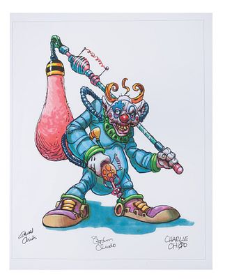 A Killer Klowns "Fresh Catch" Signed Print. (Chiodo Bros., 2006) A "Killer Klowns from Outer 