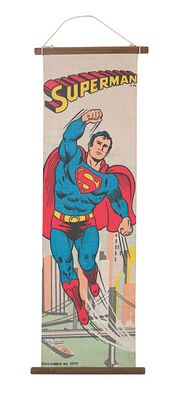 A Superman Banner with the Original Artwork. (DC, 1979) Large and impressive original artwork 