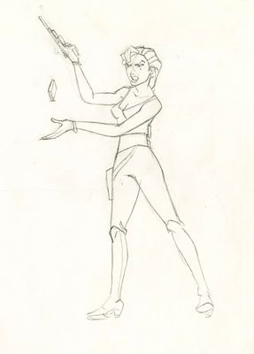 An "Atlantis" Helga Original Production Drawing. (Disney, 2001) An original production drawing 