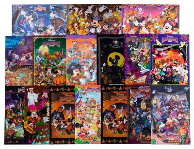 A Tokyo Disneyland Halloween Postcard Collection. (Tokyo Disneyland, 2002-2019) A fantastic 