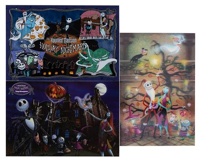 A Haunted Mansion Holiday Nightmare Postcard Collection. (Tokyo Disneyland, 2000s) A collection 