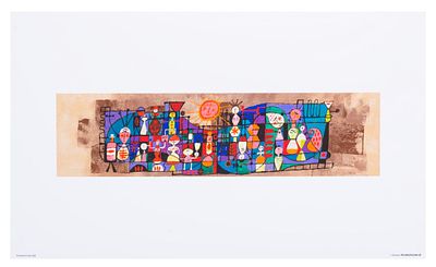 A Mary Blair Mural Concept Print. (Disneyland, 1990s-2000s) A Mary Blair Concept Art print from 