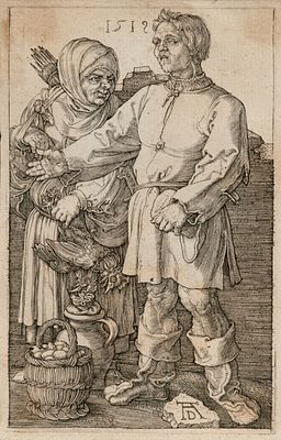 Albrecht Dürer: The Market Farmer and His Wife. DÜRER, ALBRECHT
Nuremberg 1471 - 1528 Title: 