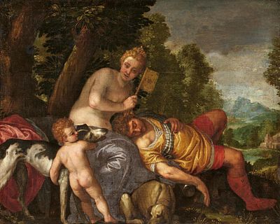 Paolo Veronese: Venus and Adonis. VERONESE, PAOLO
('Paolo Cagliari') 1528 Verona - 1588 Venedig 