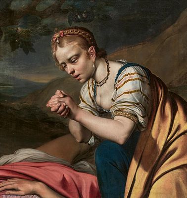 Jan van Bijlert: The Grieving Thisbe. BIJLERT, JAN VAN Utrecht 1597/98 - 1671 Title: The 
