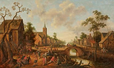 Joost Cornelisz Droochsloot: Dutch Rural Landscape at the Stream. DROOCHSLOOT, JOOST CORNELISZ 