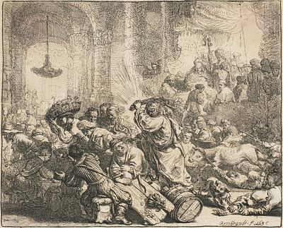 Rembrandt van Rijn: Christ Expels the Merchants from the Temple. REMBRANDT VAN RIJN
1606 