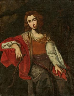 Neapolitan School: Saint Lucia. NEAPOLITAN SCHOOL 17th C. Title: Saint Lucia. Technique: 