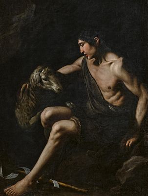 Pietro Novelli: John the Baptist with the Lamb of God. NOVELLI, PIETRO
('Il Monrealese') 1603 