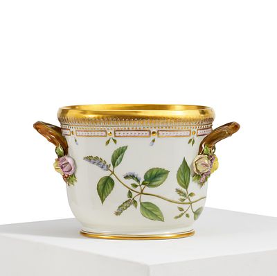 Ovaler Weinkühler 'Flora Danica'. OVALER WEINKÜHLER 'FLORA DANICA'. Royal Copenhagen. 