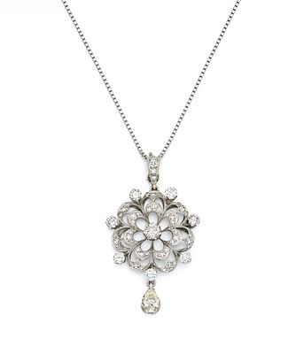 Diamant-Anhänger. DIAMANT-ANHÄNGER. Herkunft: Wohl Deutschland. Datierung: Um 1960. 