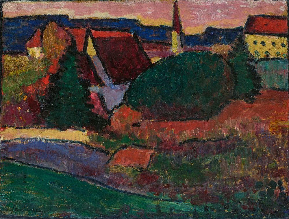 Alexej Jawlensky: Blick auf Murnau. JAWLENSKY, ALEXEJ
1867 Twer/Moscow - 1941 Wiesbaden 