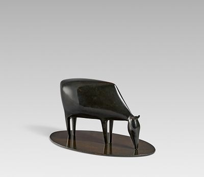 Ewald Matar&eacute;: Grasende Kuh II. MATAR&Eacute;, EWALD 1887 Aachen - 1965 B&uuml;derich Title: Grasende Kuh 