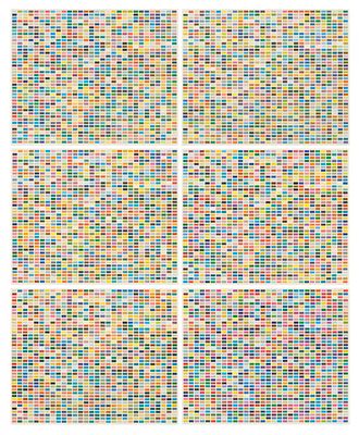 Gerhard Richter: Farbfelder. 6 Anordnungen von 1260 Farben. RICHTER, GERHARD 1932 Dresden 