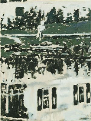 Peter Doig: "Camp Forestia". DOIG, PETER 1959 Edinburgh Title: "Camp Forestia". Date: 1996. 