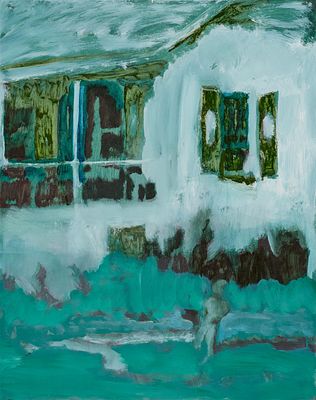 Peter Doig: "Study for Camp Forestia I". DOIG, PETER 1959 Edinburgh Title: "Study for Camp 