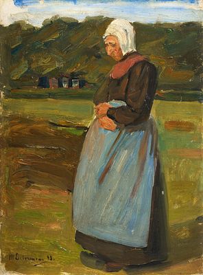 Max Liebermann: Holl&auml;nderin in Landschaft. LIEBERMANN, MAX
Berlin 1847 - 1935 Title: 
