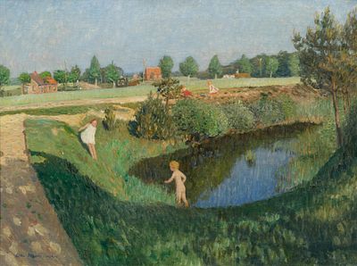 Otto Modersohn: "Sommertag". MODERSOHN, OTTO
1865 Soest - 1943 Rotenburg Title: "Sommertag". 