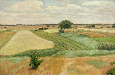 Otto Modersohn: Sommerliche Felder. MODERSOHN, OTTO
1865 Soest - 1943 Rotenburg Title: 