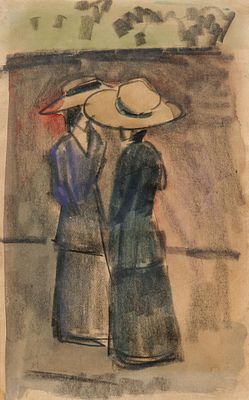 August Macke: Zwei Frauen. MACKE, AUGUST
1887 Meschede - 1914 Perthes-les-Hurlus Title: Zwei 