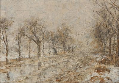 Christian Rohlfs: Landstra&szlig;e mit Kutsche. ROHLFS, CHRISTIAN
1849 Niendorf - 1938 Hagen Title: 