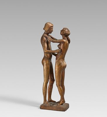 Gerhard Marcks: Kleines Liebespaar, unbekleidet. MARCKS, GERHARD 1889 Berlin - 1981 Burgbrohl 