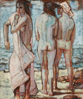 Max Kaus: "Badende". KAUS, MAX
Berlin 1891 - 1977 Title: "Badende". Date: 1931. 