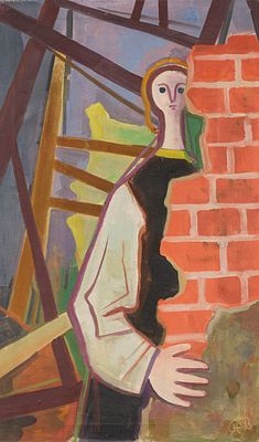 Karl Hofer: Hinter der Mauer. HOFER, KARL
1878 Karlsruhe - 1955 Berlin Title: Hinter der 